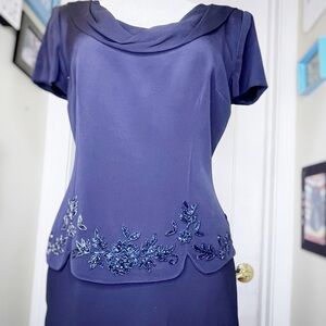 Talbots Navy Blue Pure Silk Dress
